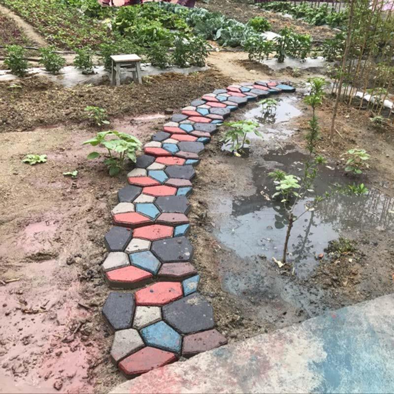 Forma Para Jardim Caminho De Pedras Concreto - Frete Grátis