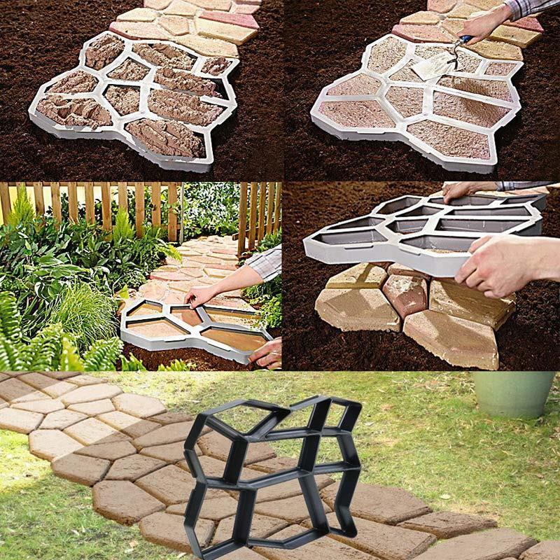 Forma Para Jardim Caminho De Pedras Concreto - Frete Grátis